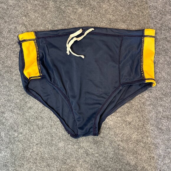 Vintage Dolfin Men’s Swim Brief – Navy with Yellow Accents size 32 - Picture 8 of 10